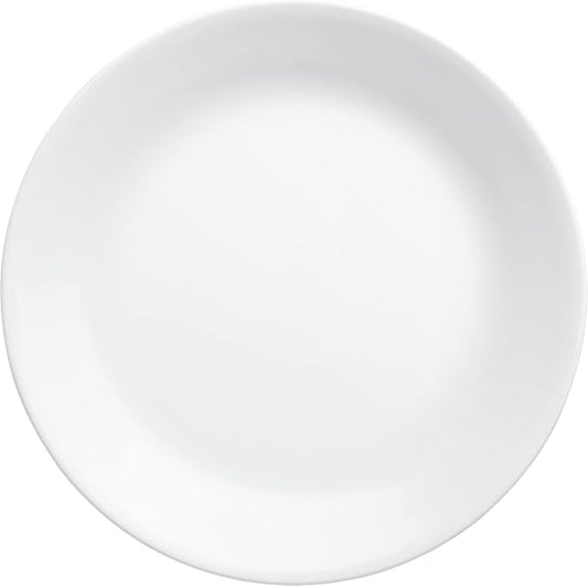 [Set of 4] 10.25-Inch Round Glass Dinner Plates | Durable Clear Tempered Glass | Microwave &amp; Dishwasher Safe | Versatile Serving Plates for Home &amp; Restaurant Use