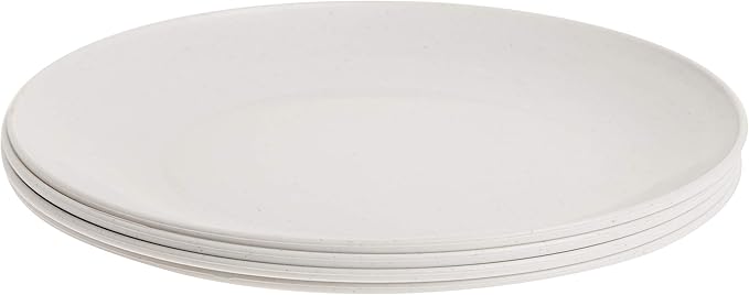 10-Inch Wheat Straw Dinner Plates | Lightweight & Unbreakable Round Plates | Microwave & Dishwasher Safe | BPA-Free Eco-Friendly Tableware (Multi-Pack)